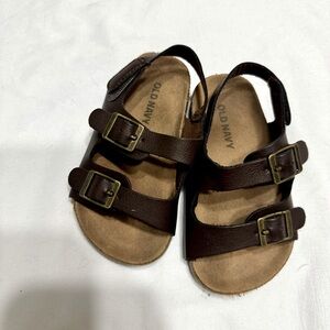 Old Navy | Faux Leather Strappy Casual Sandals | 18-24 Months